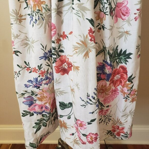 Vintage Floral Belted Dress Spring Garden Tea Party Cottagecore Sz 10 - Picture 7 of 16